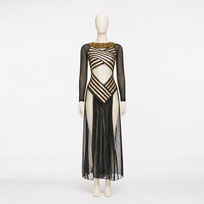 Stage Costume with Long Sleeves and Skirt