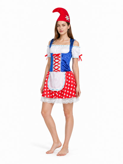 Oktoberfest Carnival Costume with Dress and Hat Costume Dresses detail