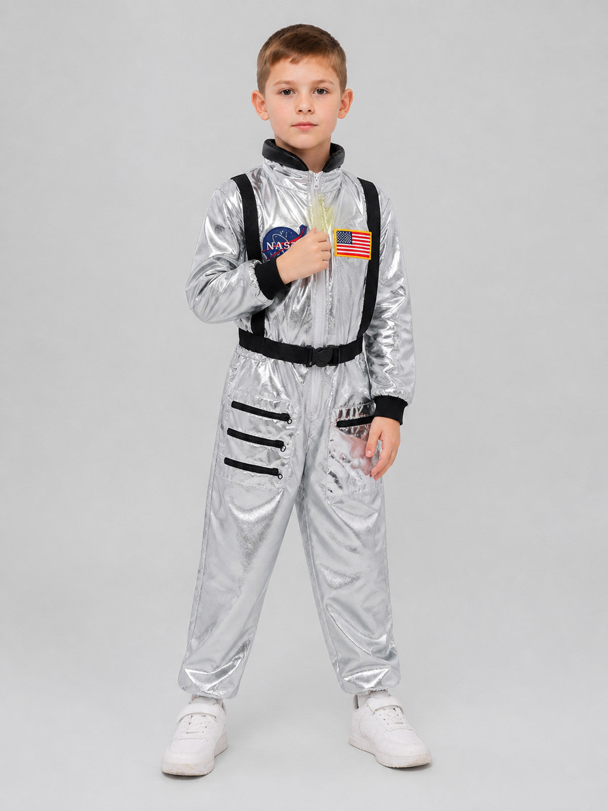 Silver Astronaut Costume, Cosplay Jumpsuit Costumes detail