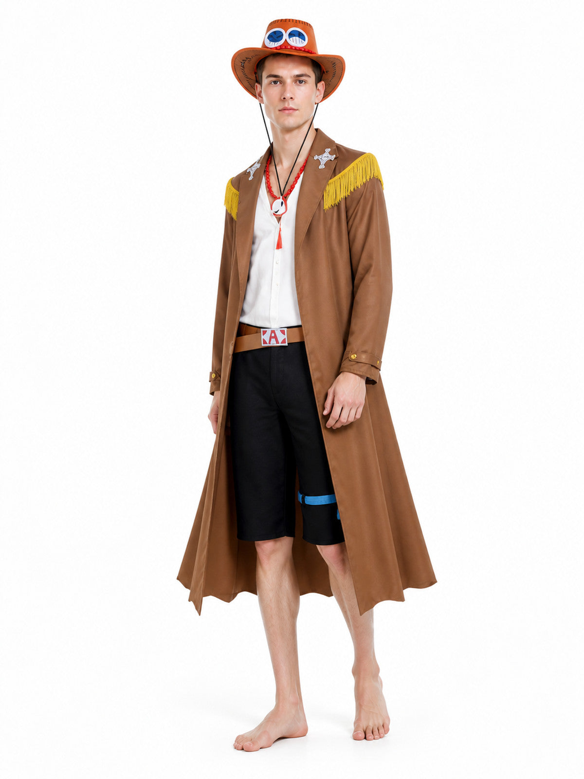 Ace One Piece Cosplay Costume with Long Coat Costumes detail