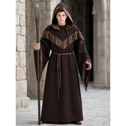 Hooded cosplay costume, medieval style lifestyle