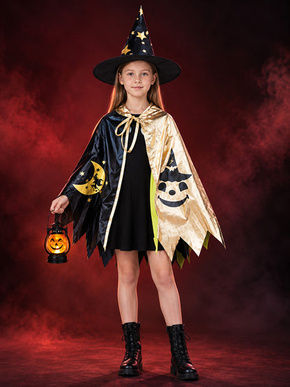 Kids' Halloween Costume with Cape, Hat, and Lantern