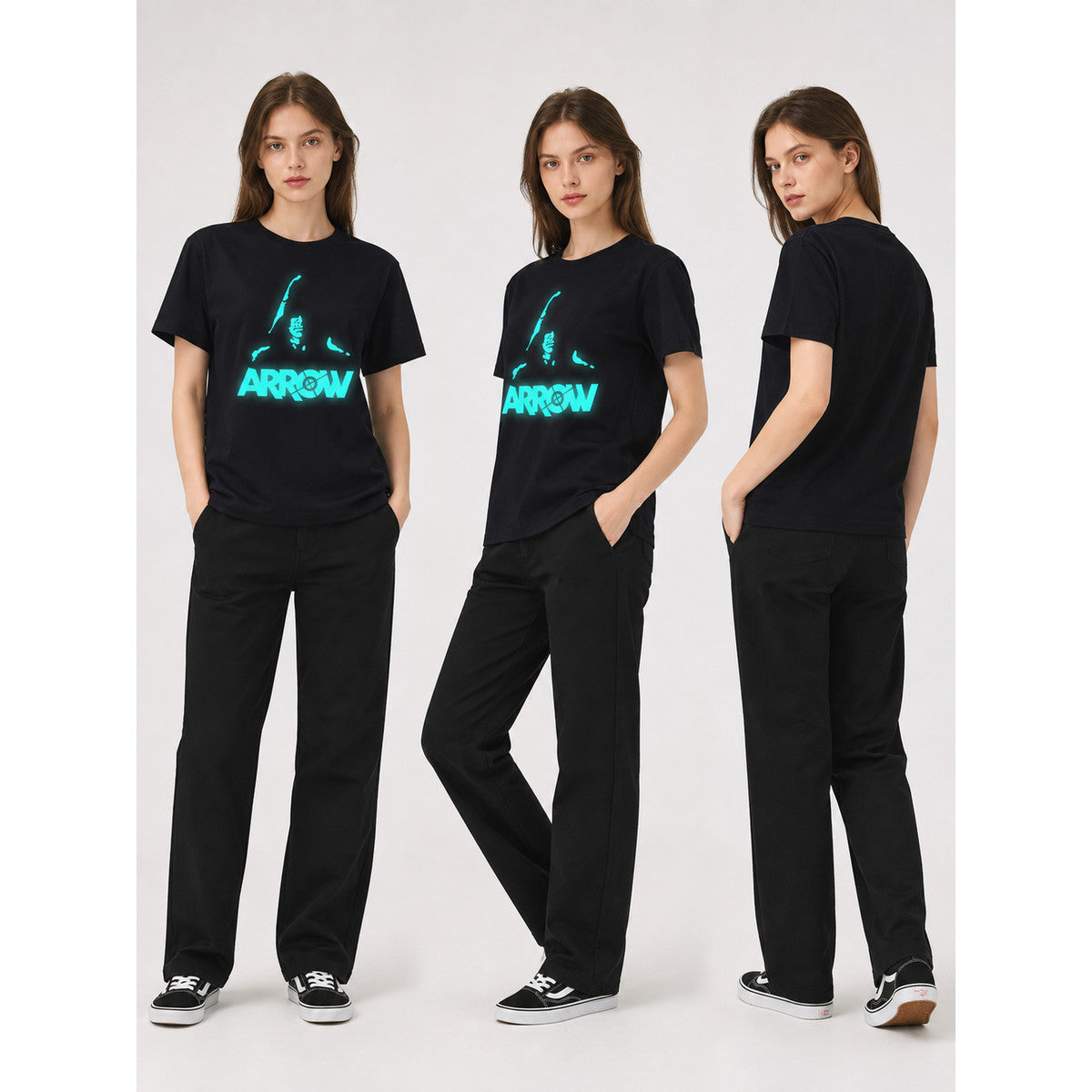 Iron Man T-Shirt with Glowing Marvel Print lifestyle view