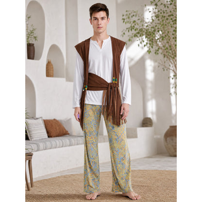 Boho Carnival Costume with Wide-Leg Pants lifestyle