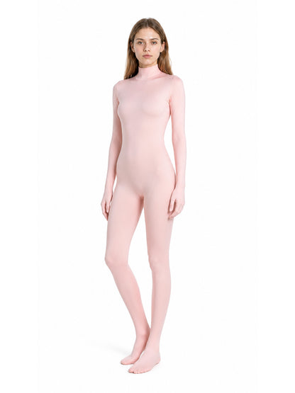 Pink Spandex Hooded Halloween Bodysuit Costumes detail