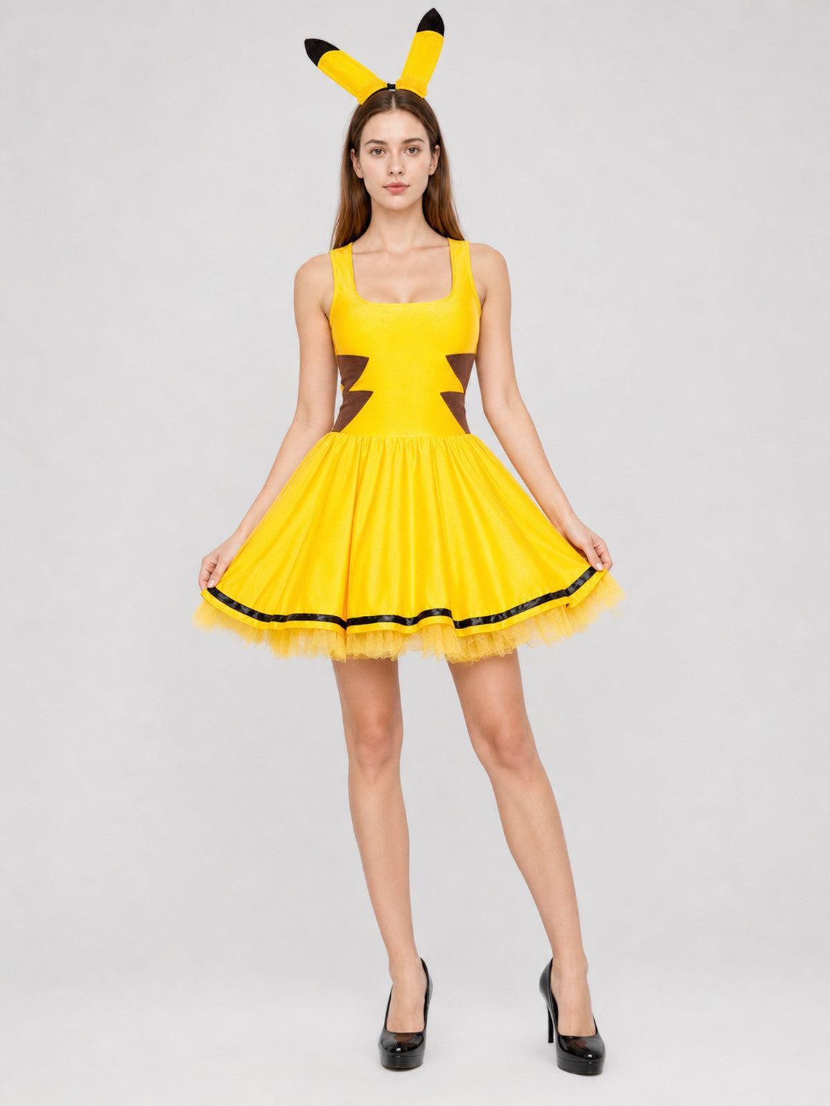 Yellow Insect Costume for Cosplay with Ears