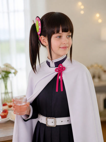 Black Long Kanao Tsuyuri Anime Cosplay Wig lifestyle view