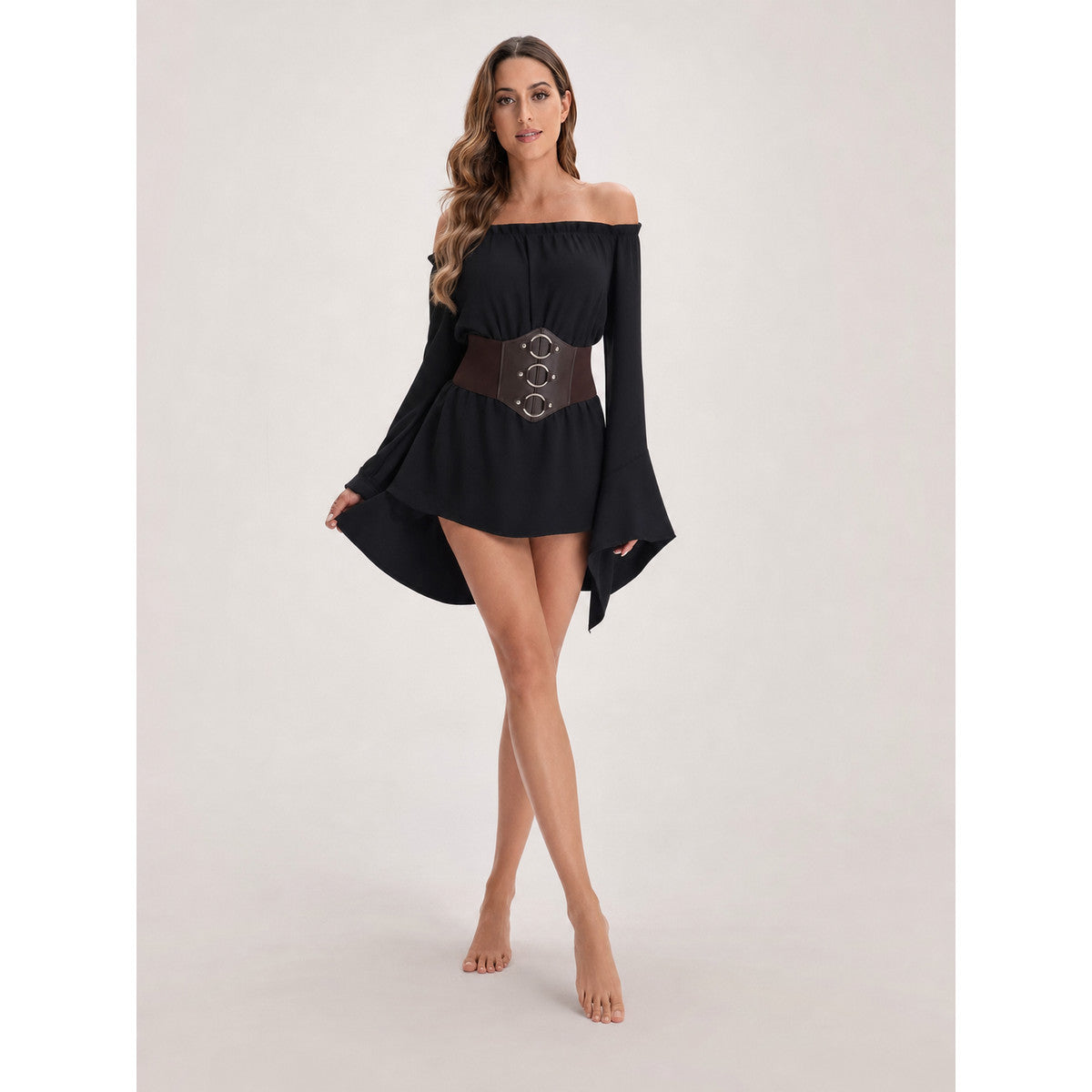Pirate Blouse with Belt and Off-the-Shoulder Design lifestyle