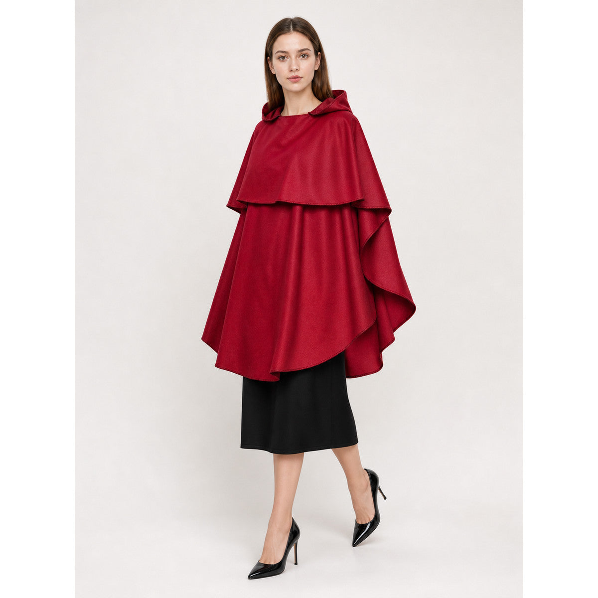 Burgundy hooded costume cloak for cosplay occasion guide