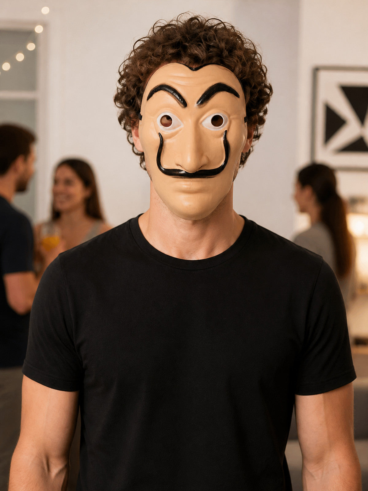 Carnival Mask with Mustache and Eyebrows for Cosplay