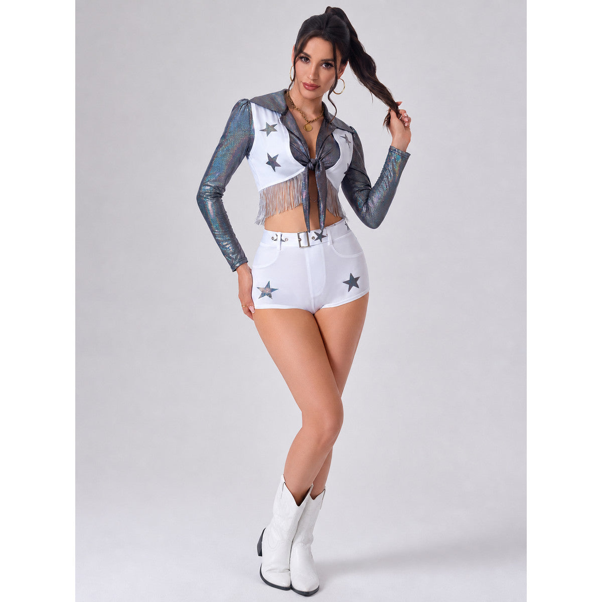 Stage Costume with Long Sleeves and Shorts