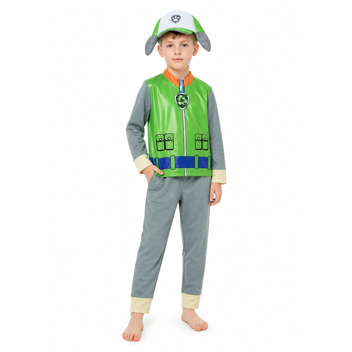 Kids' Costume with Hat and Ears, Green Costume Headwear detail