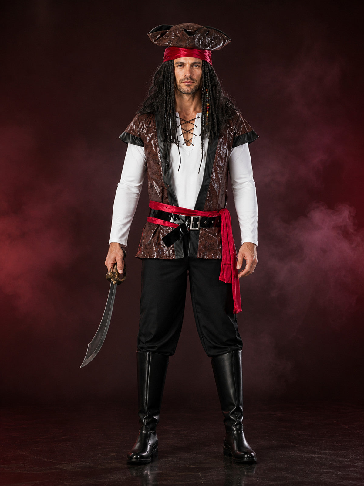 Jack Sparrow Pirate Costume for Cosplay main product view
