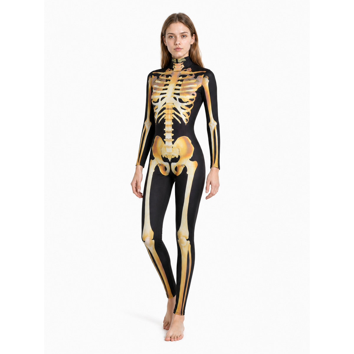 Skeleton Bodysuit with Bone Print for Cosplay Costumes detail