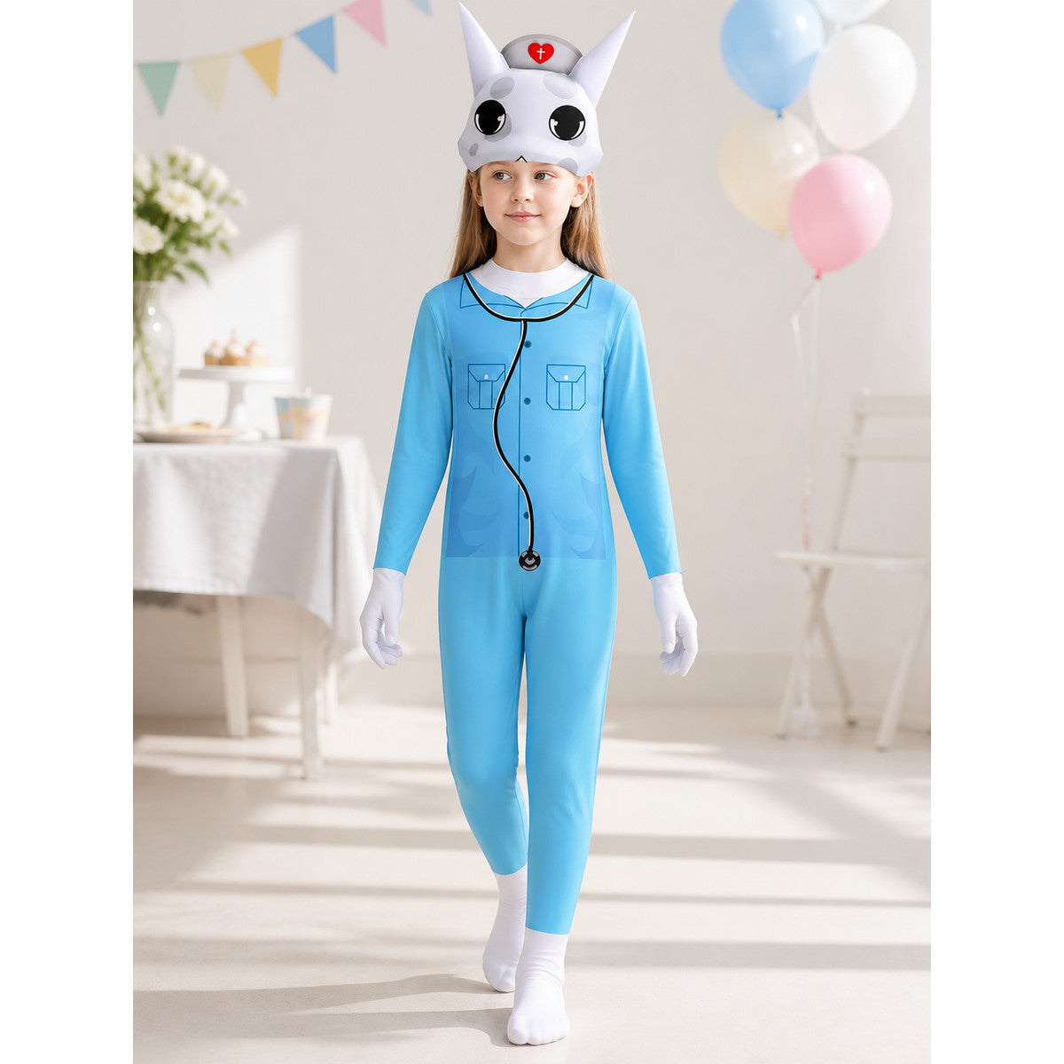 Carnival Rabbit Doctor Costume with Red Cross lifestyle