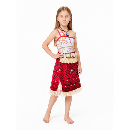 Moana Carnival Dress with Fringe and Pendant Costume Dresses detail
