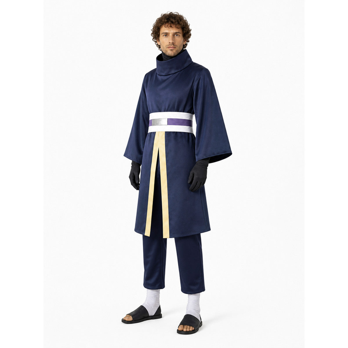 Obito Uchiha Akatsuki Cosplay Costume, Complete Set on-model front view