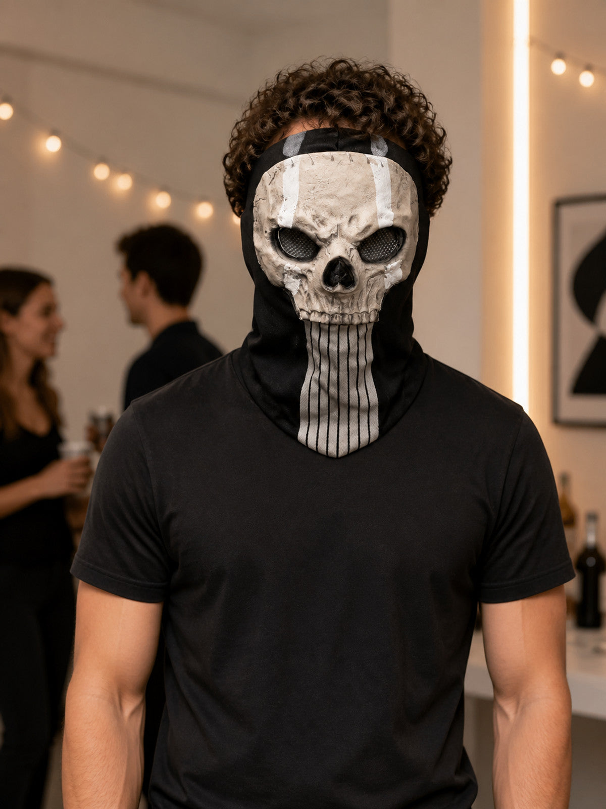 Halloween Skull Mask, Gray and White lifestyle view