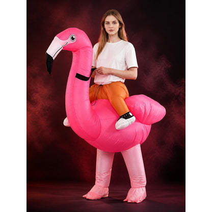 Inflatable Flamingo Costume, Funny Halloween Bird Suit for Adults and Kids main product view