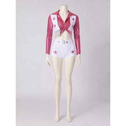 Stage Costume with Sparkly Top and Shorts