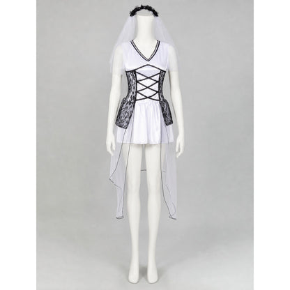 Stage Dress with Corset, Veil, and Lace