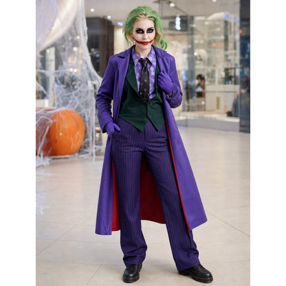 Clown Cosplay Costume: Purple Joker Look lifestyle