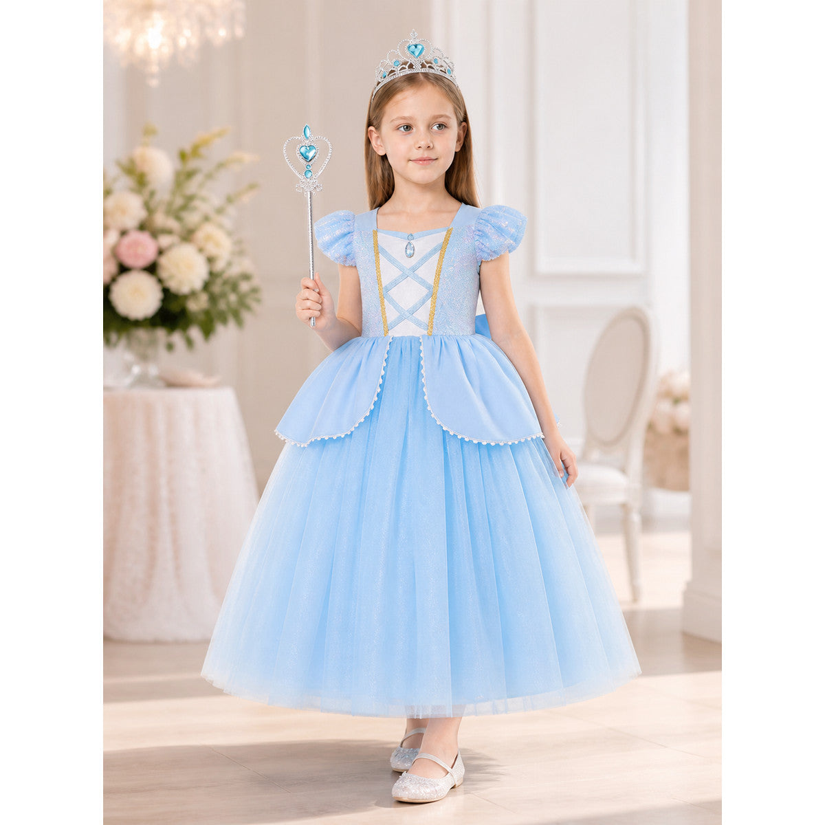 Light Blue Princess Costume for Halloween