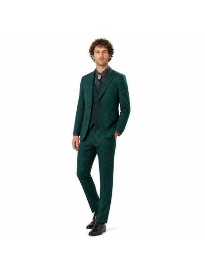 The Riddler Gotham Cosplay Three-Piece Suit Costumes detail