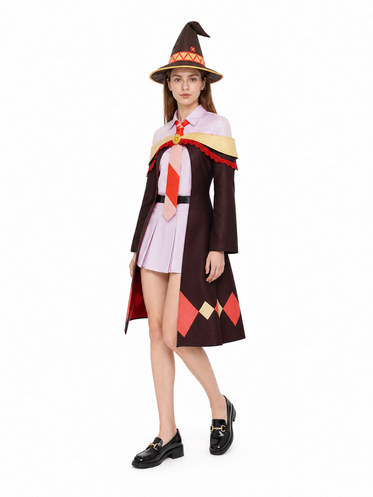 Cosplay Costume with Pointed Hat, 6 Pieces Costume Headwear detail