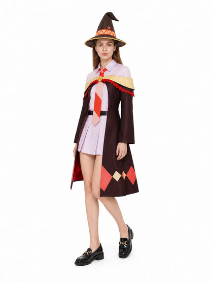 Cosplay Costume with Pointed Hat, 6 Pieces Costume Headwear detail