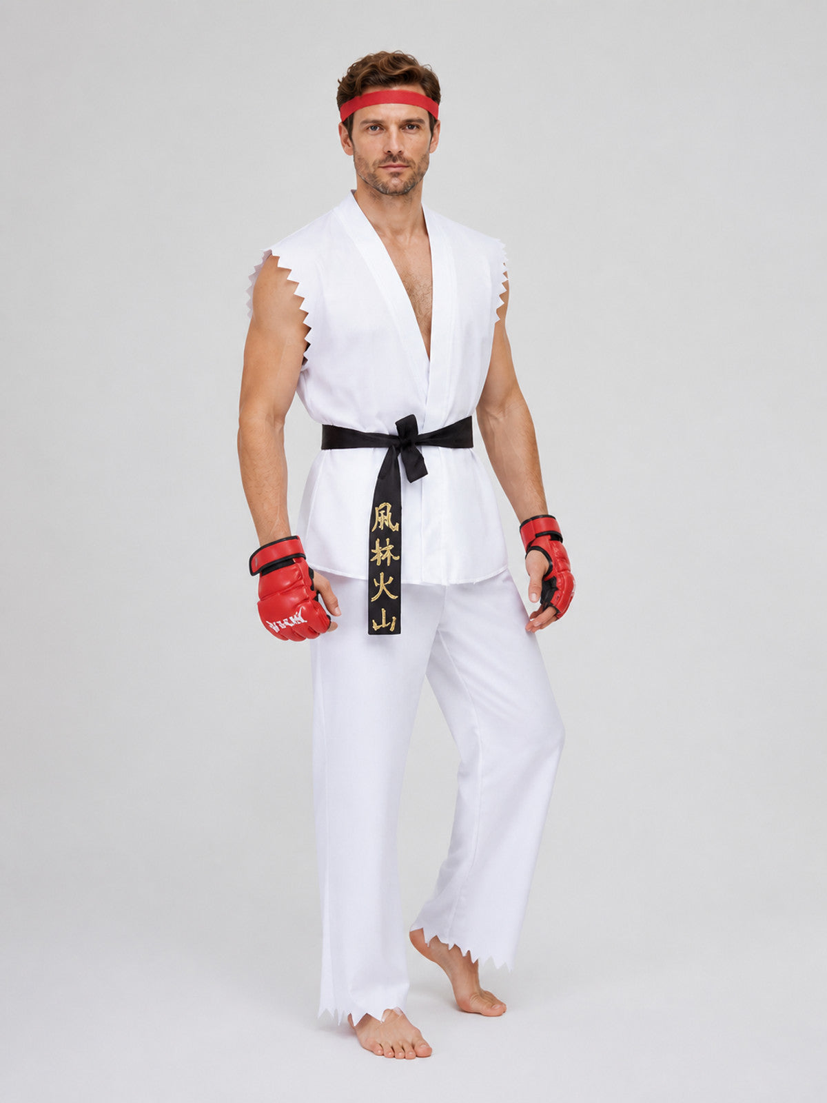 Ryu Street Fighter Cosplay Costume, White Set