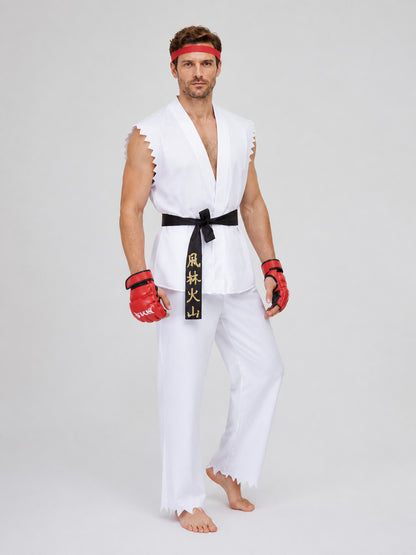 Ryu Street Fighter Cosplay Costume, White Set