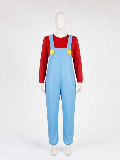 Mario Mascot Costume with Oversized Head for Performances