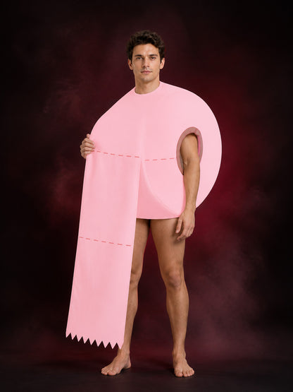 Unisex Pink Scissors Costume Jumpsuit, One-Size Halloween Cosplay Outfit