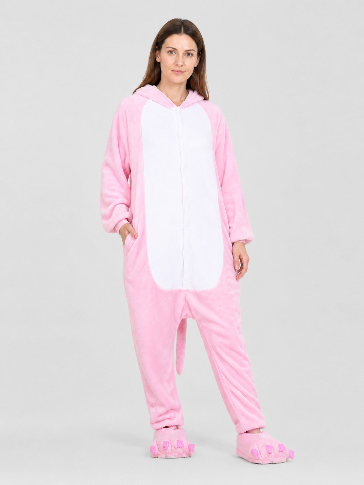 Hooded Flannel Animal Pajama Jumpsuit product detail