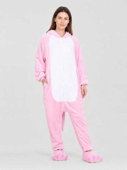Hooded Flannel Animal Pajama Jumpsuit product detail