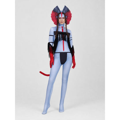 Avatar 3 Cosplay Costume — Jumpsuit with Headpiece on-model front view