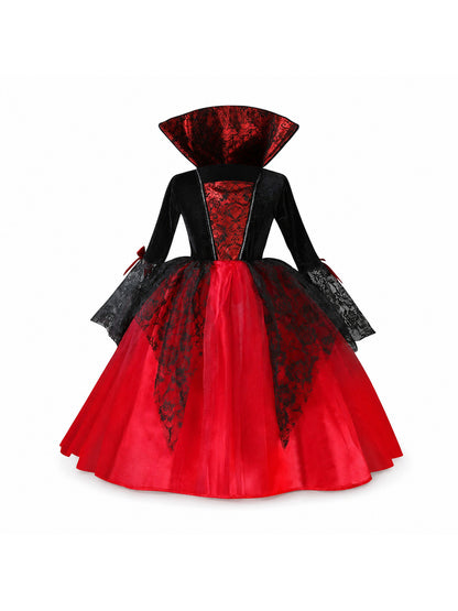 Girls' Stitch Cosplay Dress Cute Cartoon Movie Same-Style Costume for Halloween