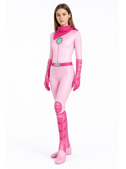 Mario Toad One-Piece Cosplay Jumpsuit Costumes detail