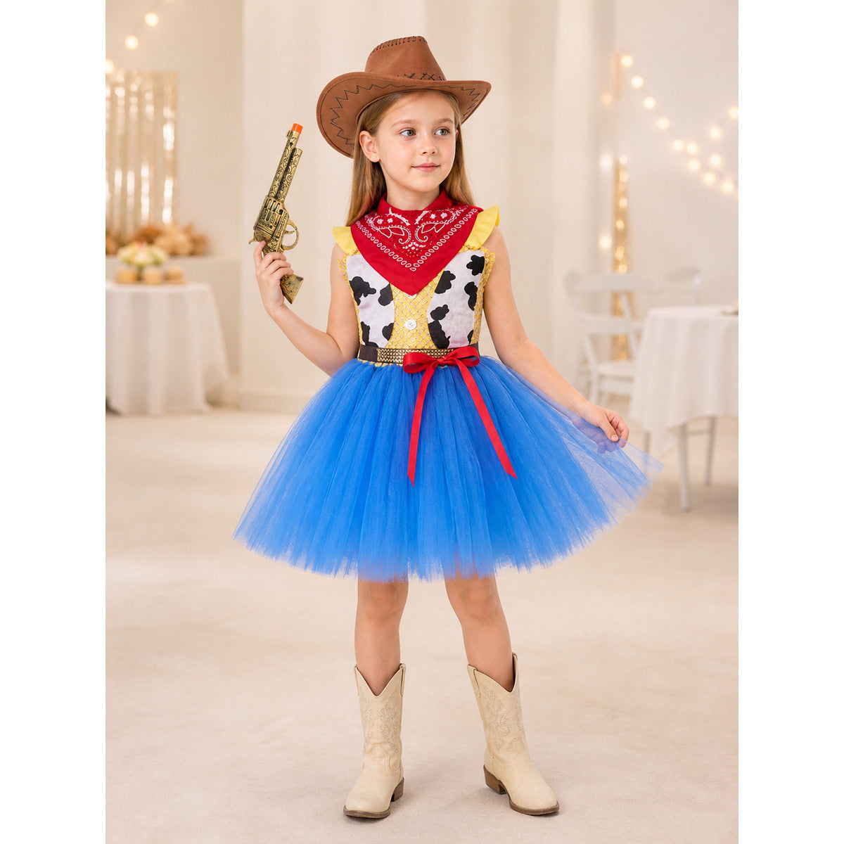 Halloween Cowboy Costume with Skirt lifestyle view