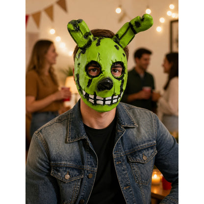 Aged Green Rabbit Halloween Mask for Cosplay lifestyle