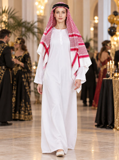 Arabian-themed costume with headscarf lifestyle view