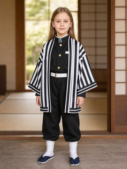 Anime-Style Cosplay Costume, Black and White Set lifestyle view