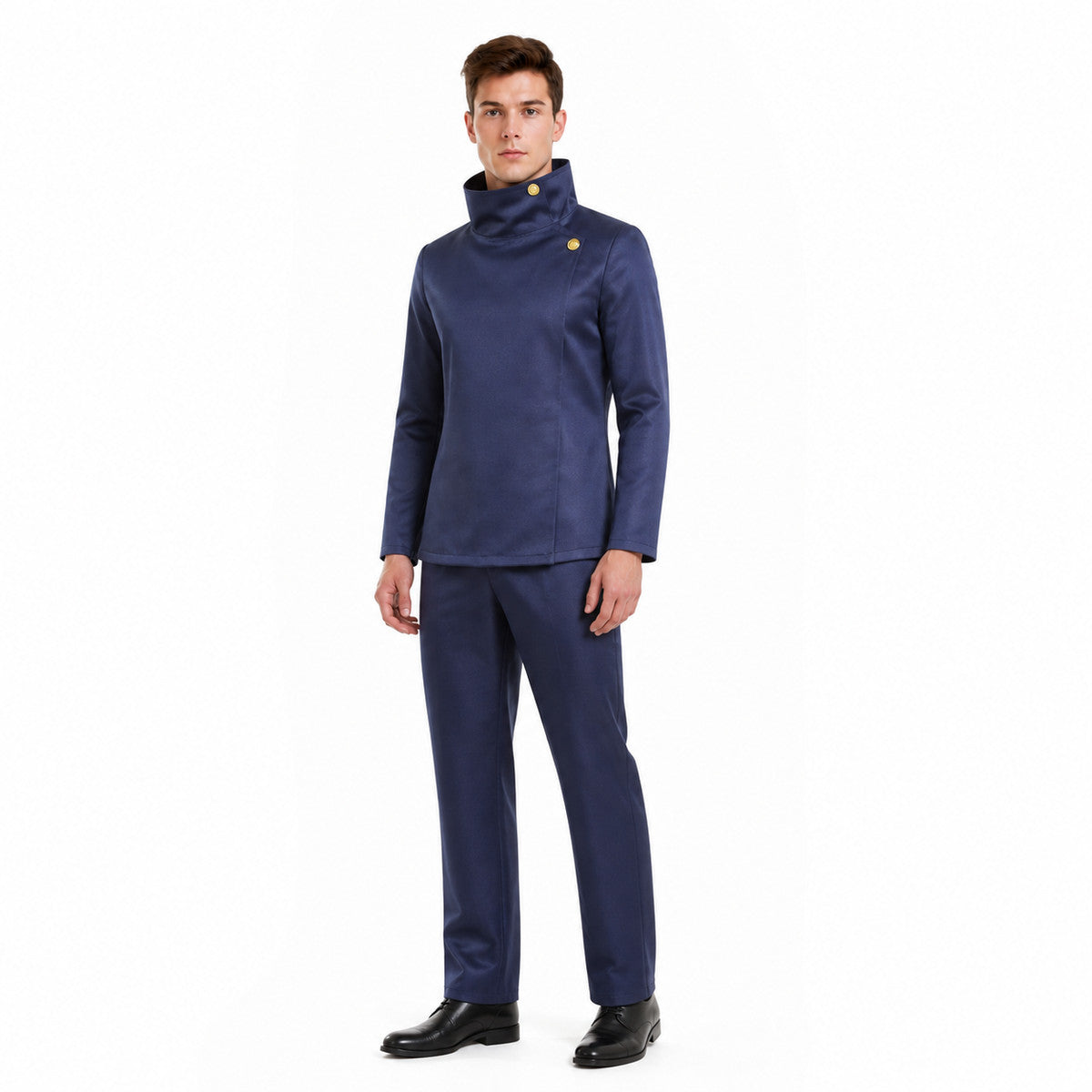 Anime Character Costume, Dark Navy with Gold Buttons Costumes detail