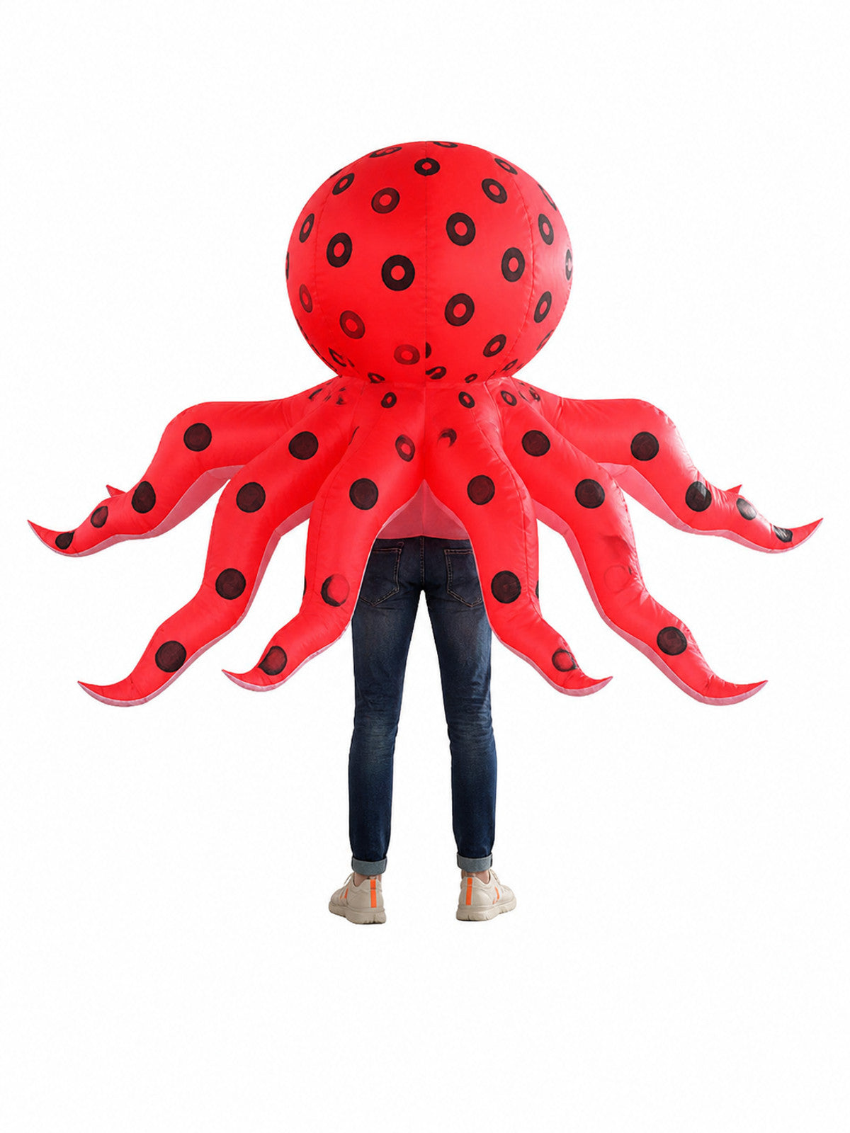 Red Inflatable Octopus Costume, Carnival back view