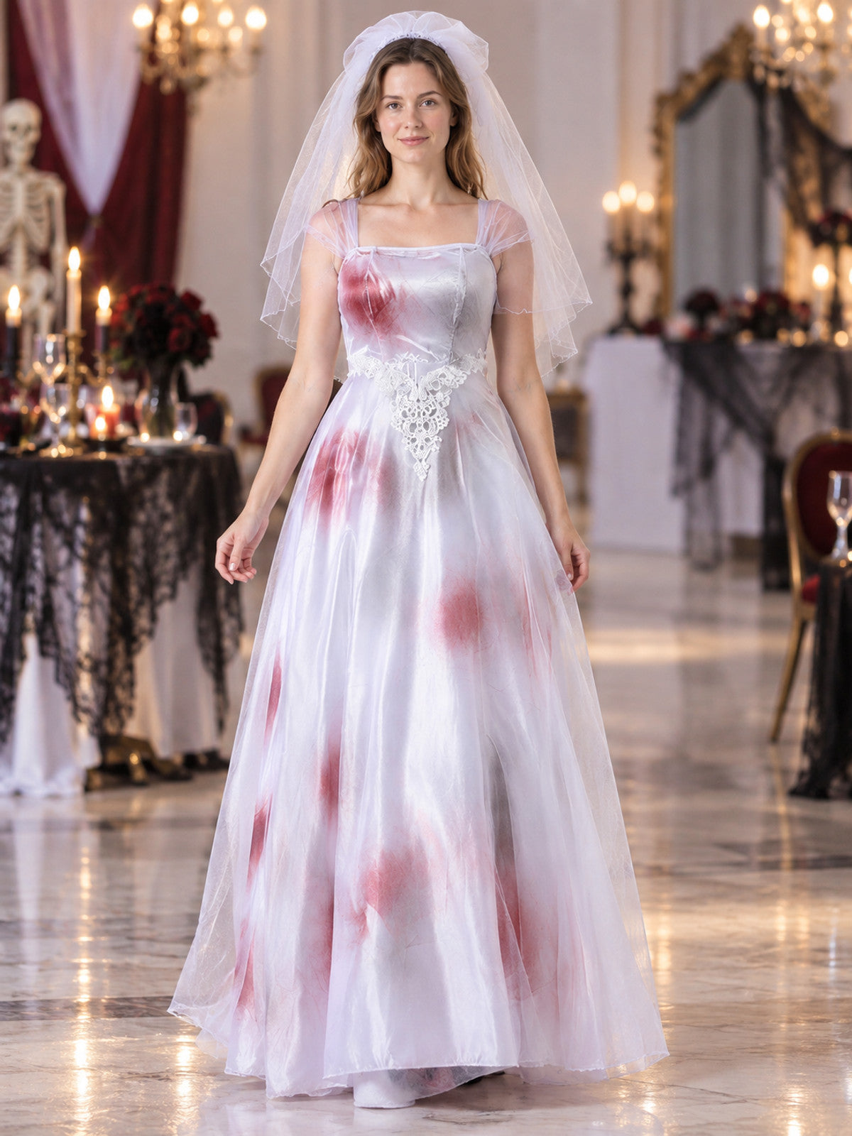 Vampire Bride Costume with Veil