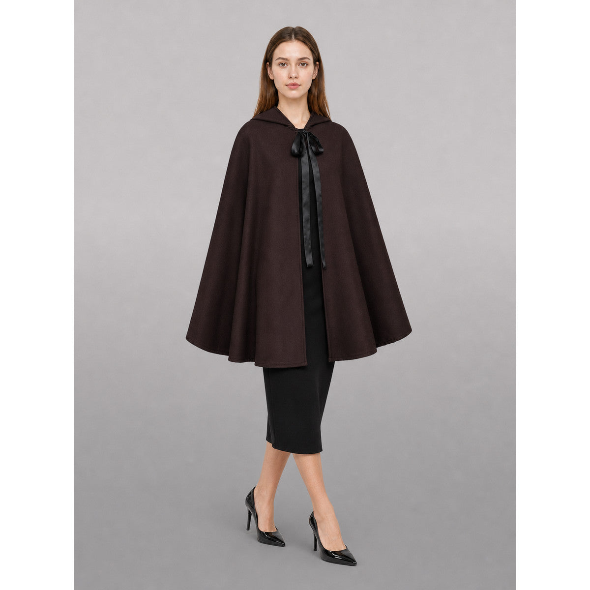 Brown Carnival Cloak with Hood