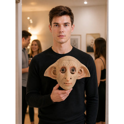 Light Brown Elf Carnival Mask for Halloween lifestyle view