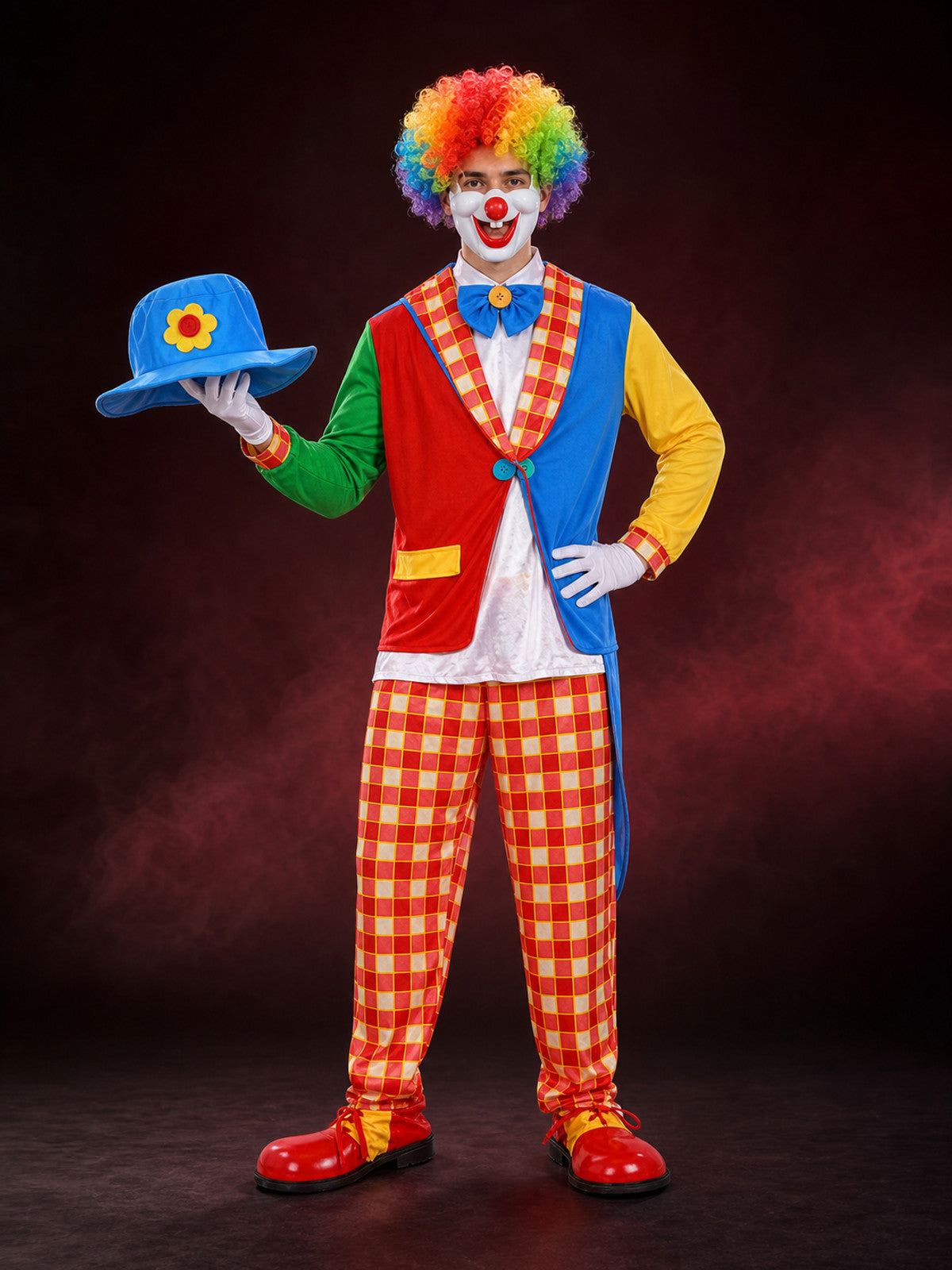 Clown Carnival Costume in Circus Style for Cosplay main product view