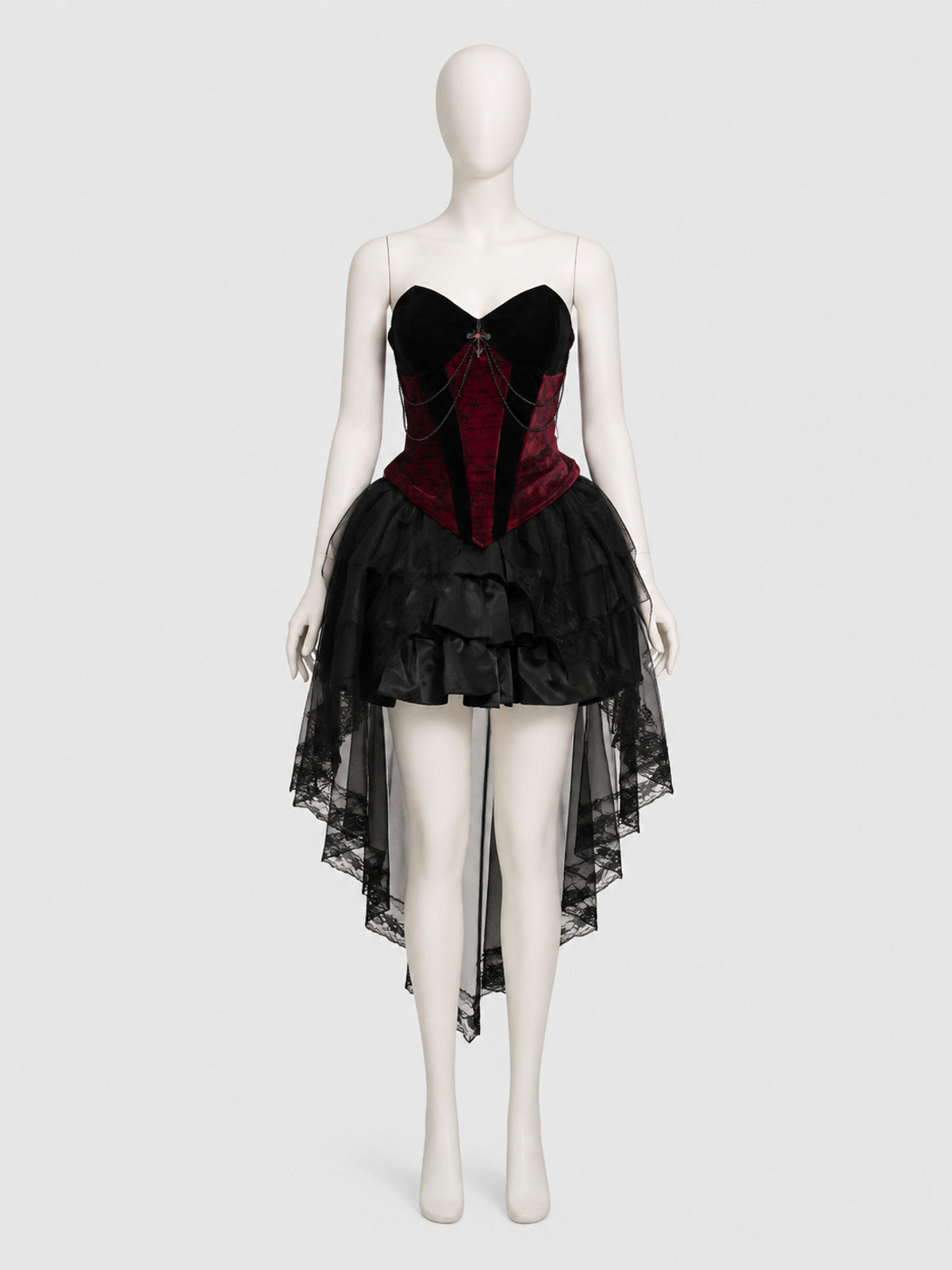 Gothic Black-and-Red Halloween Costume Dress Costume Dresses detail